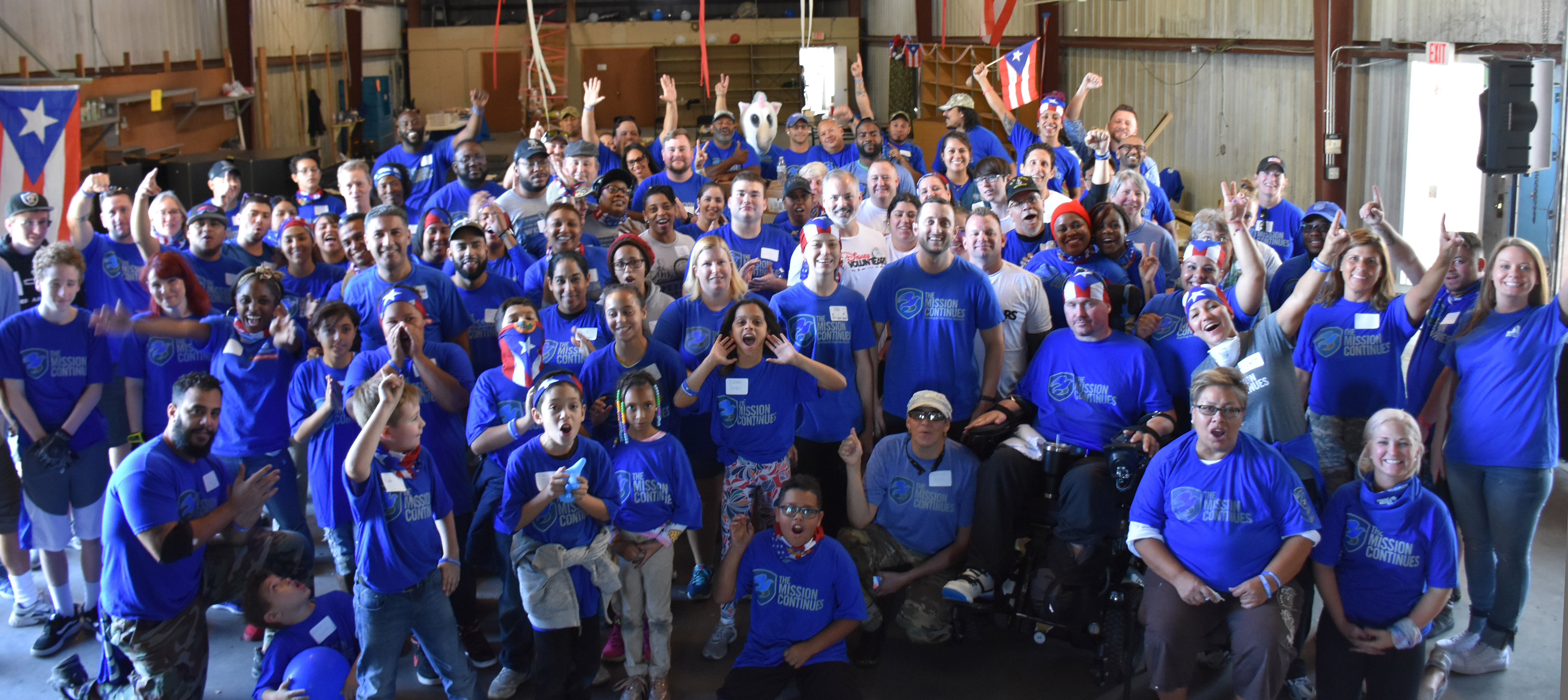 Six veteran-led service platoons and over 100 veterans from across Florida and Puerto Rico rallied in Orlando to help families displaced by Hurricane Maria in honor of Veterans Day as they transition to long-term housing.