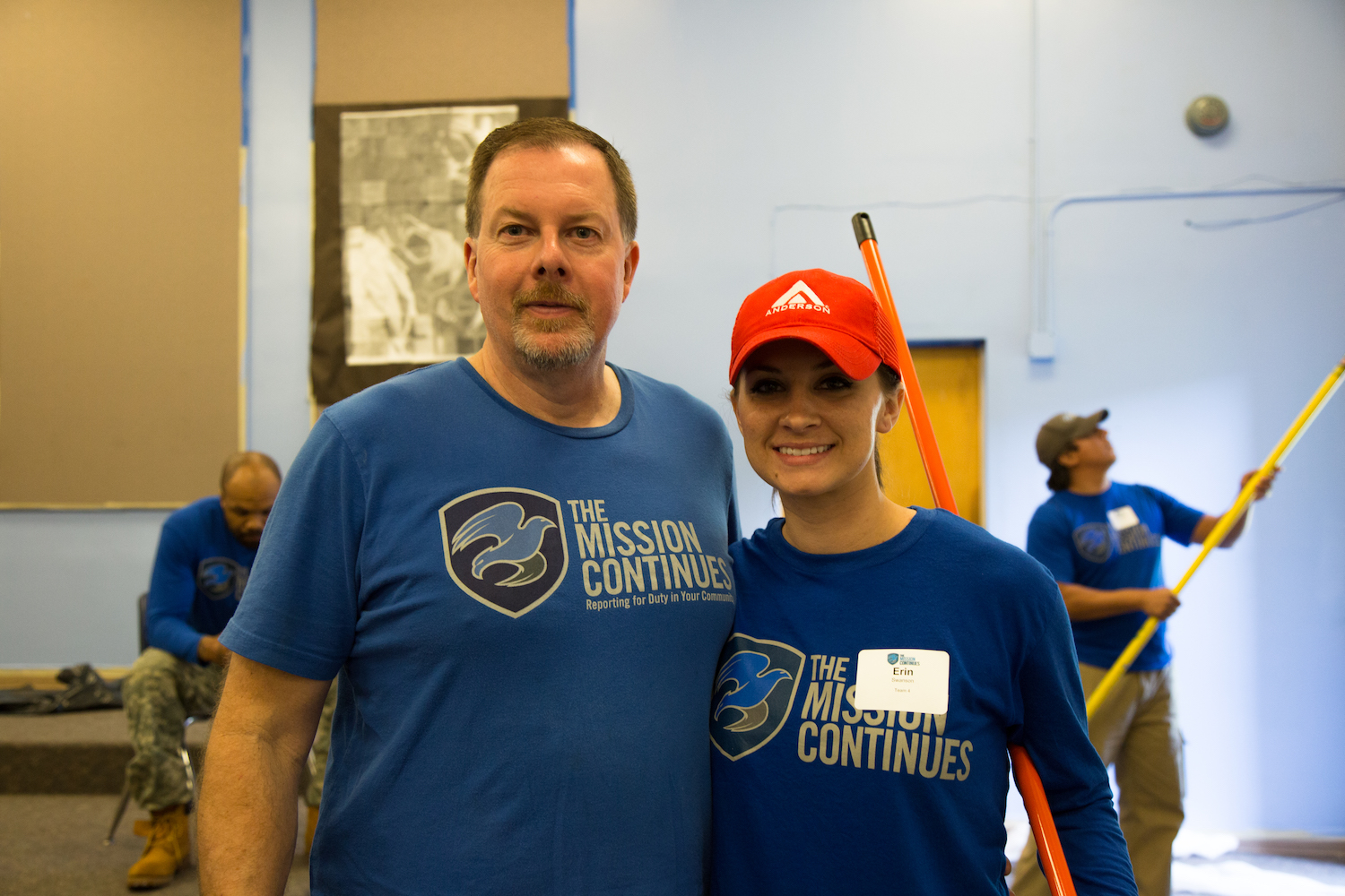Mark Coffin at the service project for Rainier Beach High School